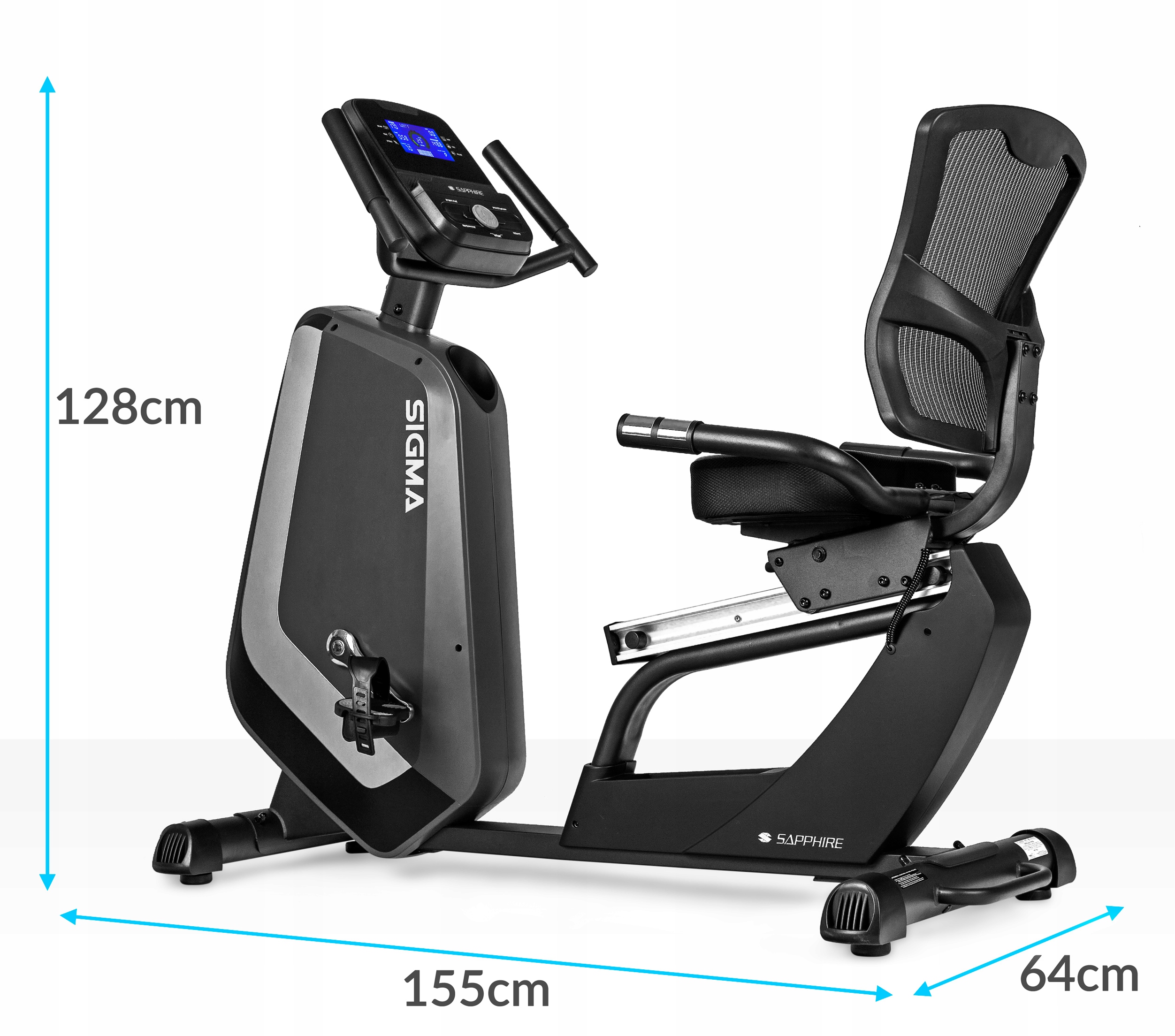 Rower elektromagnetyczny poziomy Sapphire SG-9050RB SIGMA