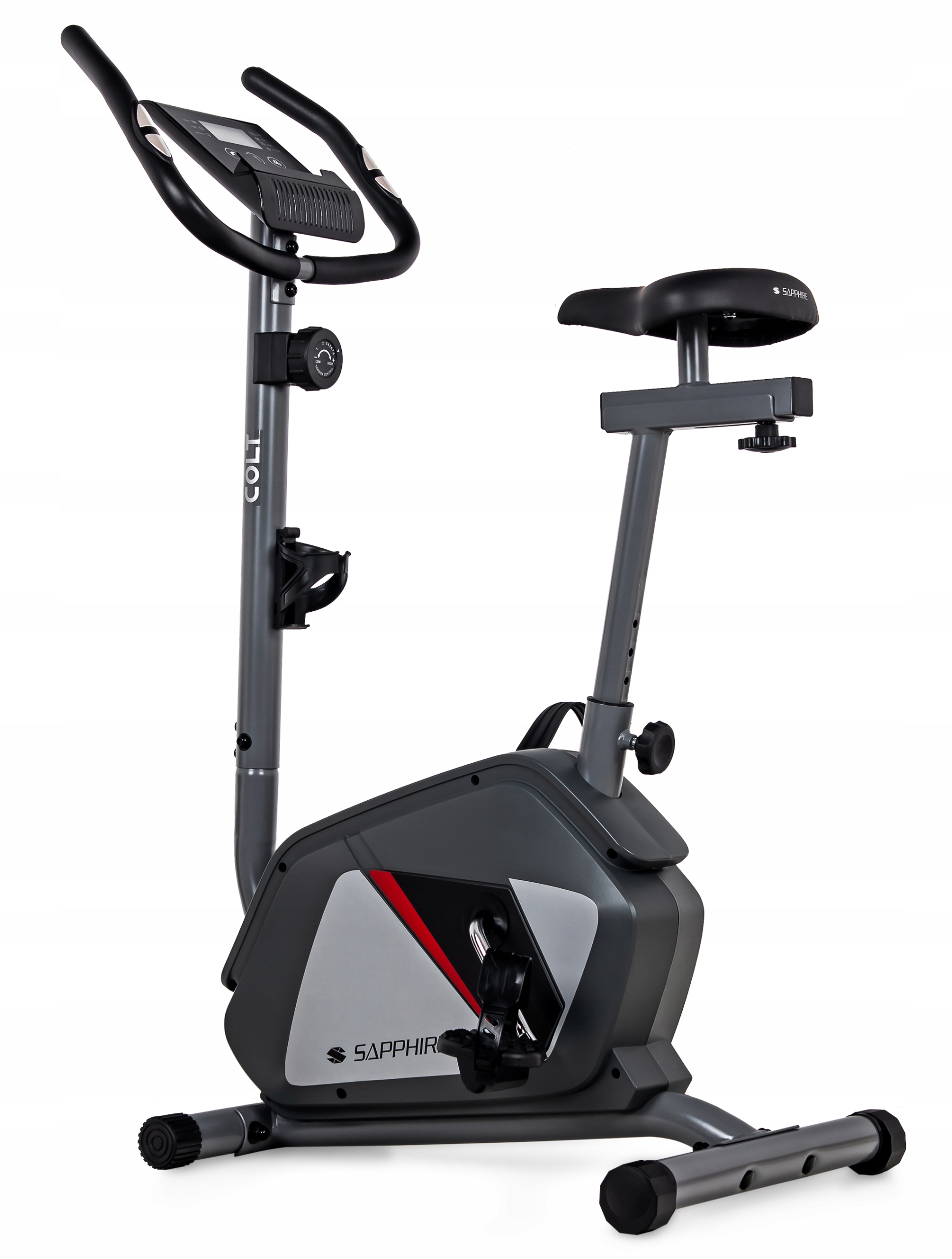 Rower treningowy magnetyczny COLT SG-320B - grafitowo-srebrny