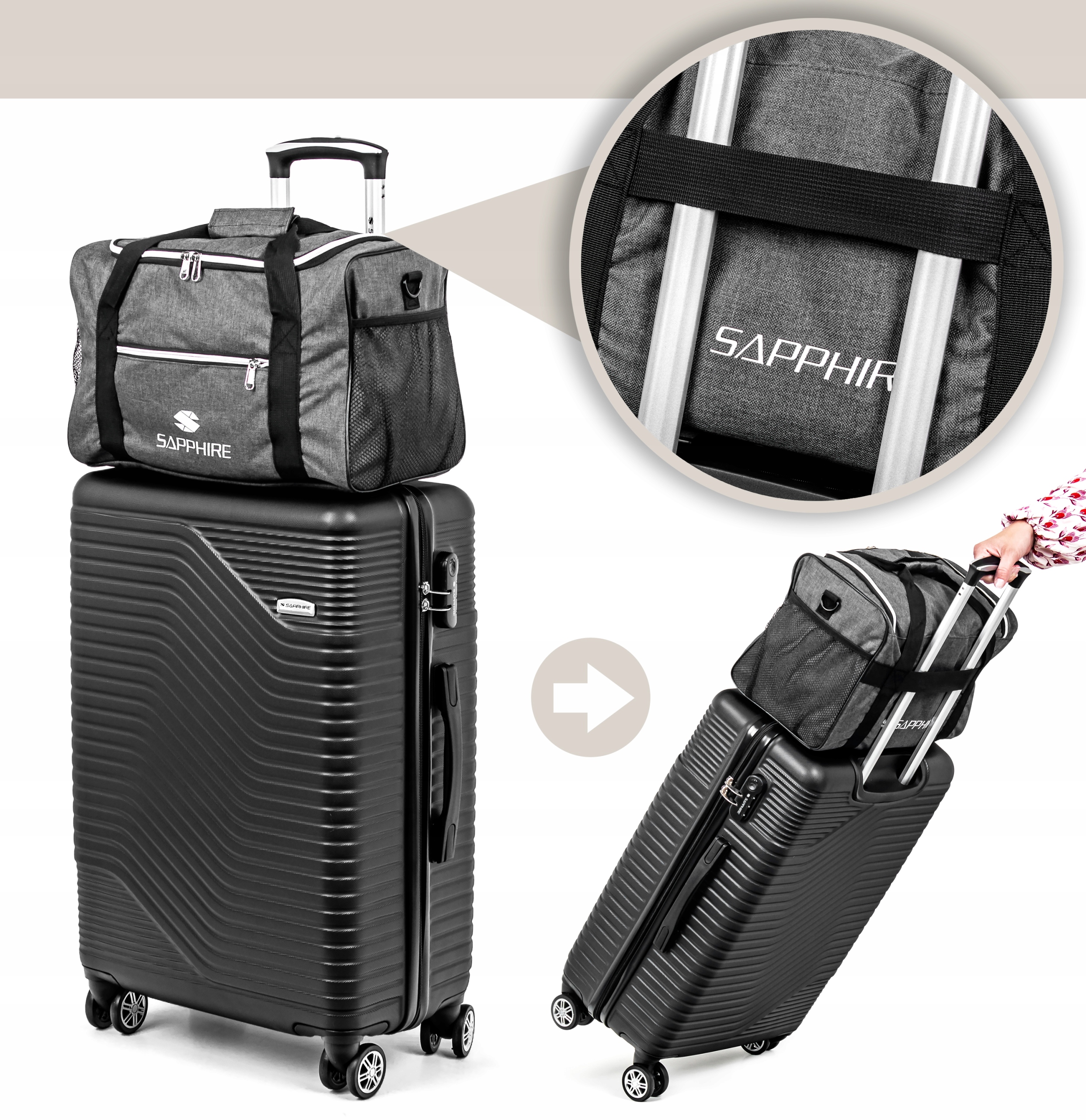 Torba podróżna Sapphire ST-130 - szara