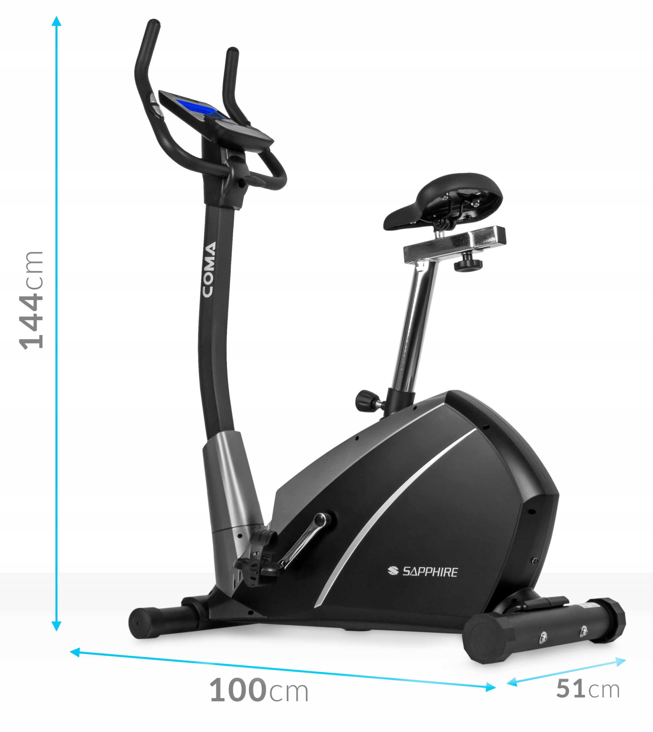 Rower elektromagnetyczny Sapphire SG-940B Coma srebrno-czarny