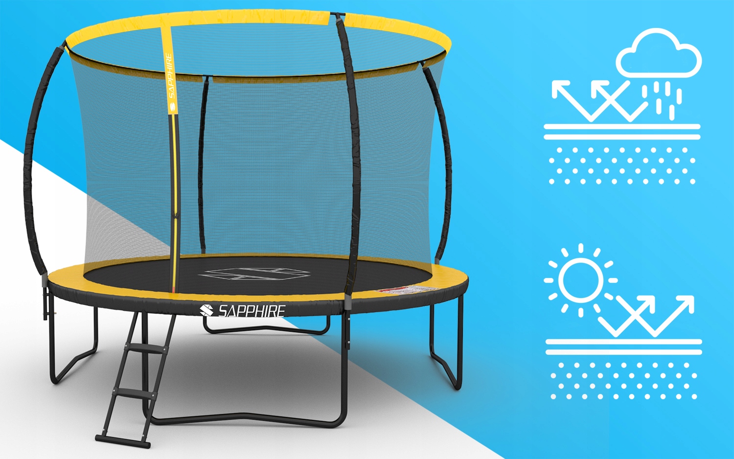 Trampolina Sapphire ST-0010W 10FT 312 cm z siatką wewnętrzną