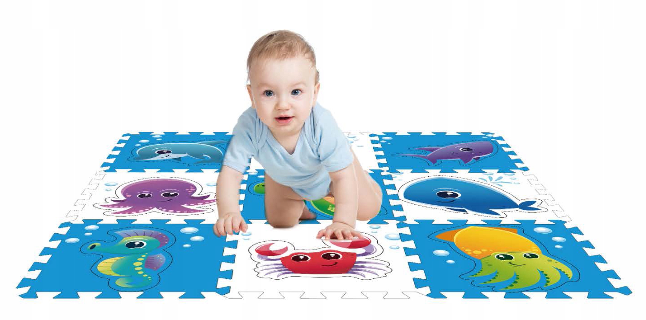 Podłogowa mata puzzle dla dzieci Sapphire Kids SK-84 - Sea