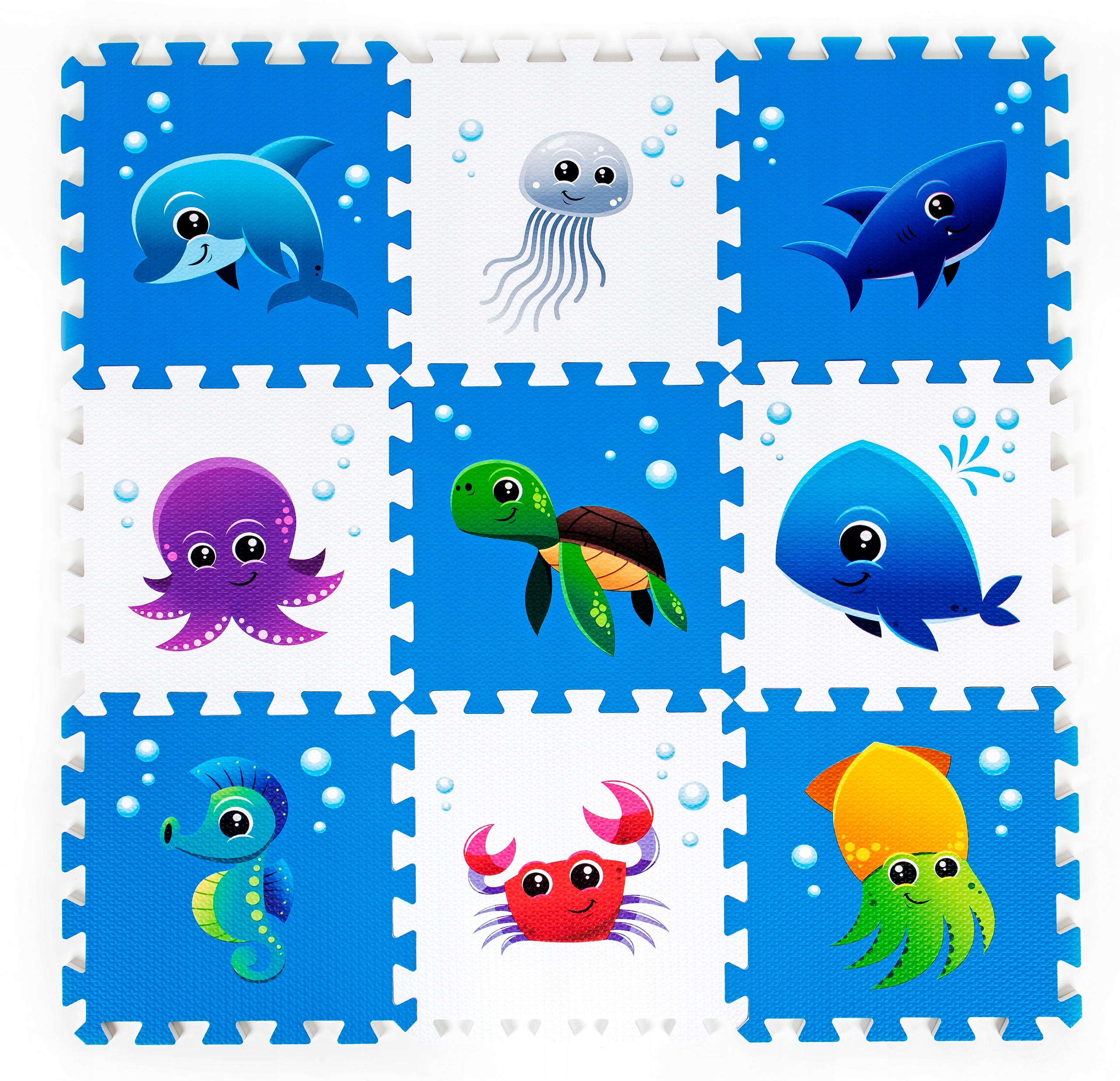 Podłogowa mata puzzle dla dzieci Sapphire Kids SK-84 - Sea