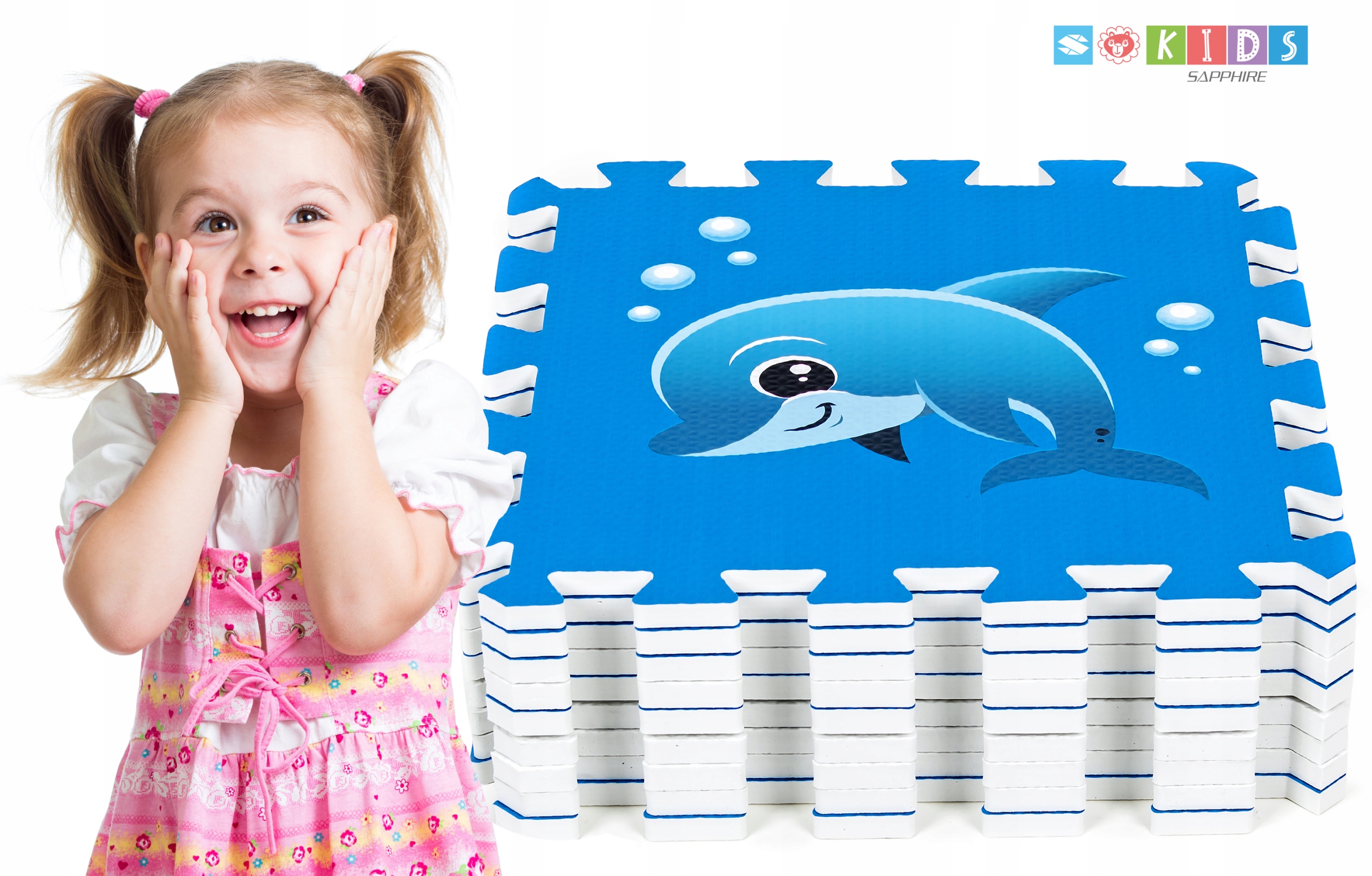 Podłogowa mata puzzle dla dzieci Sapphire Kids SK-84 - Sea