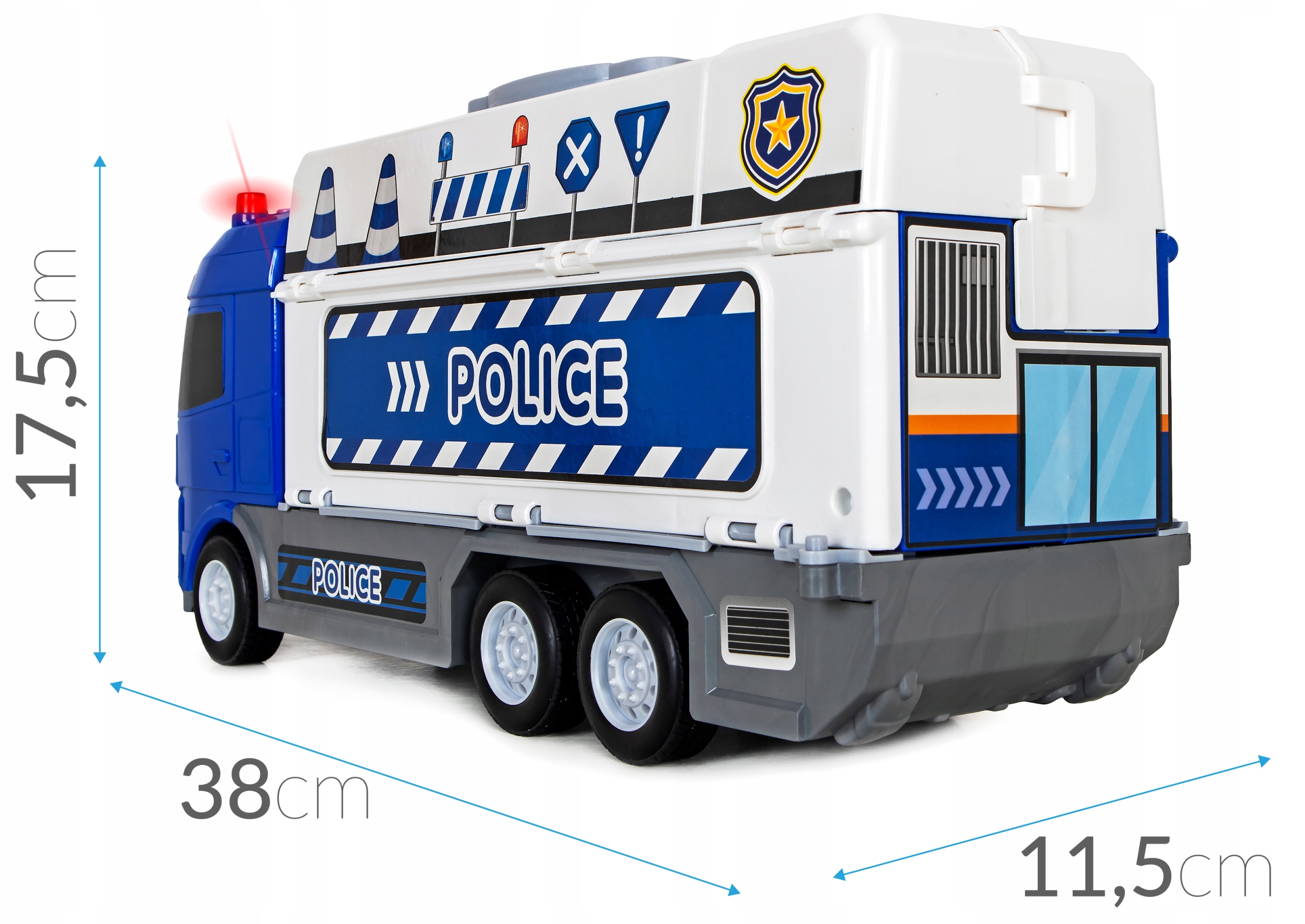 Ciężarówka policyjna z funkcją garażu Sapphire Kids SK-72