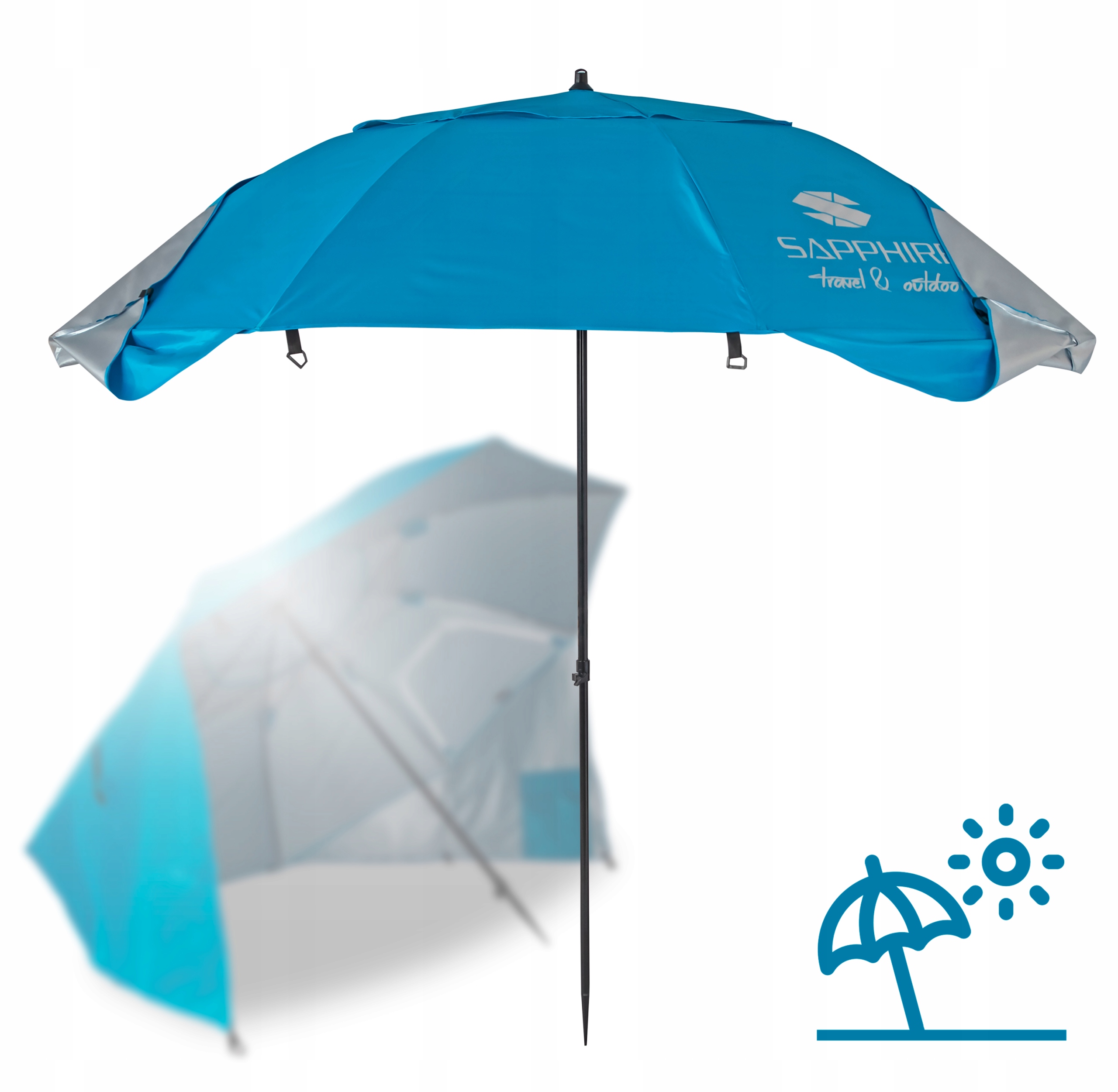 Parasol plażowy Sapphire ST-007 240 cm niebieski 