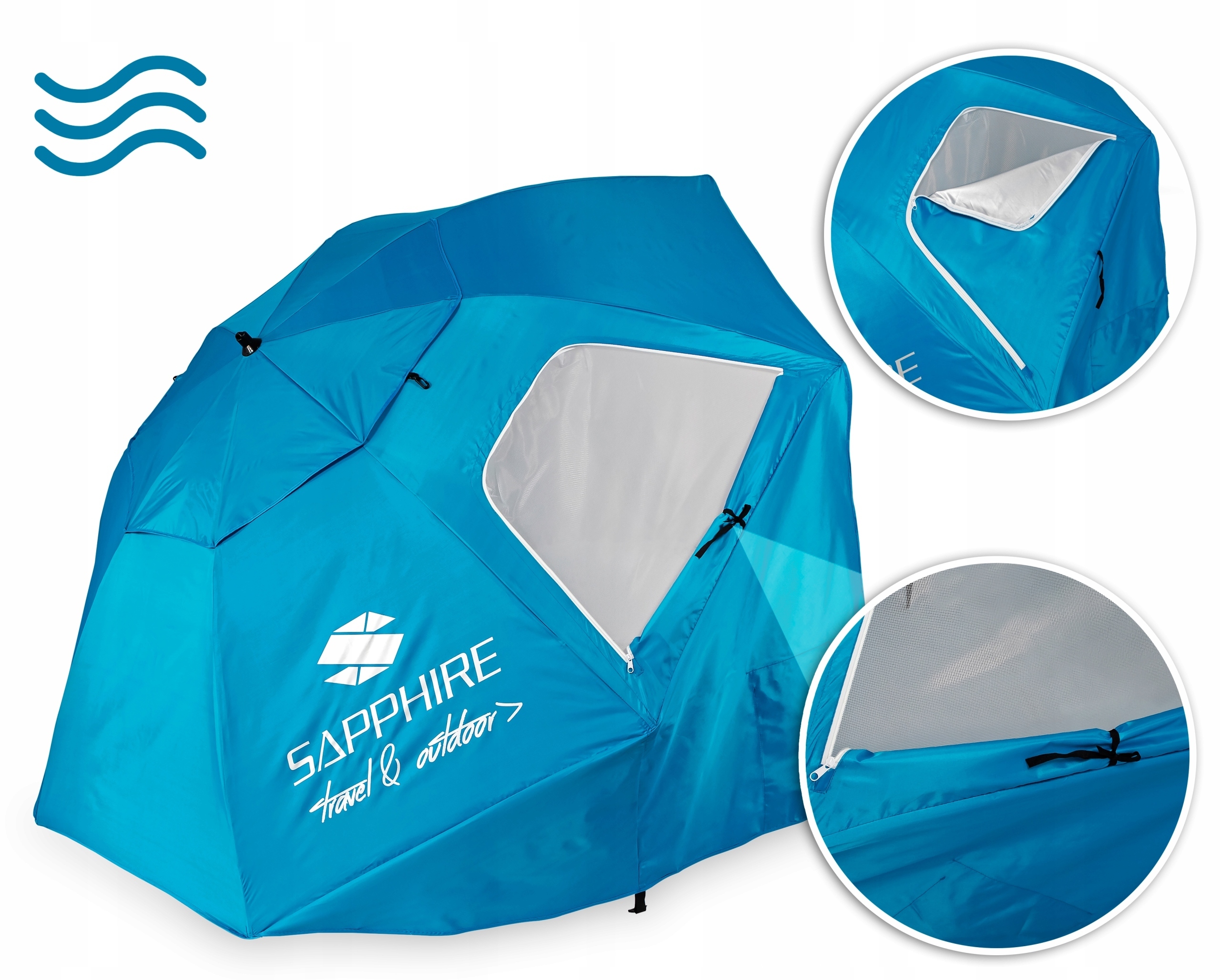 Parasol plażowy Sapphire ST-007 240 cm niebieski 