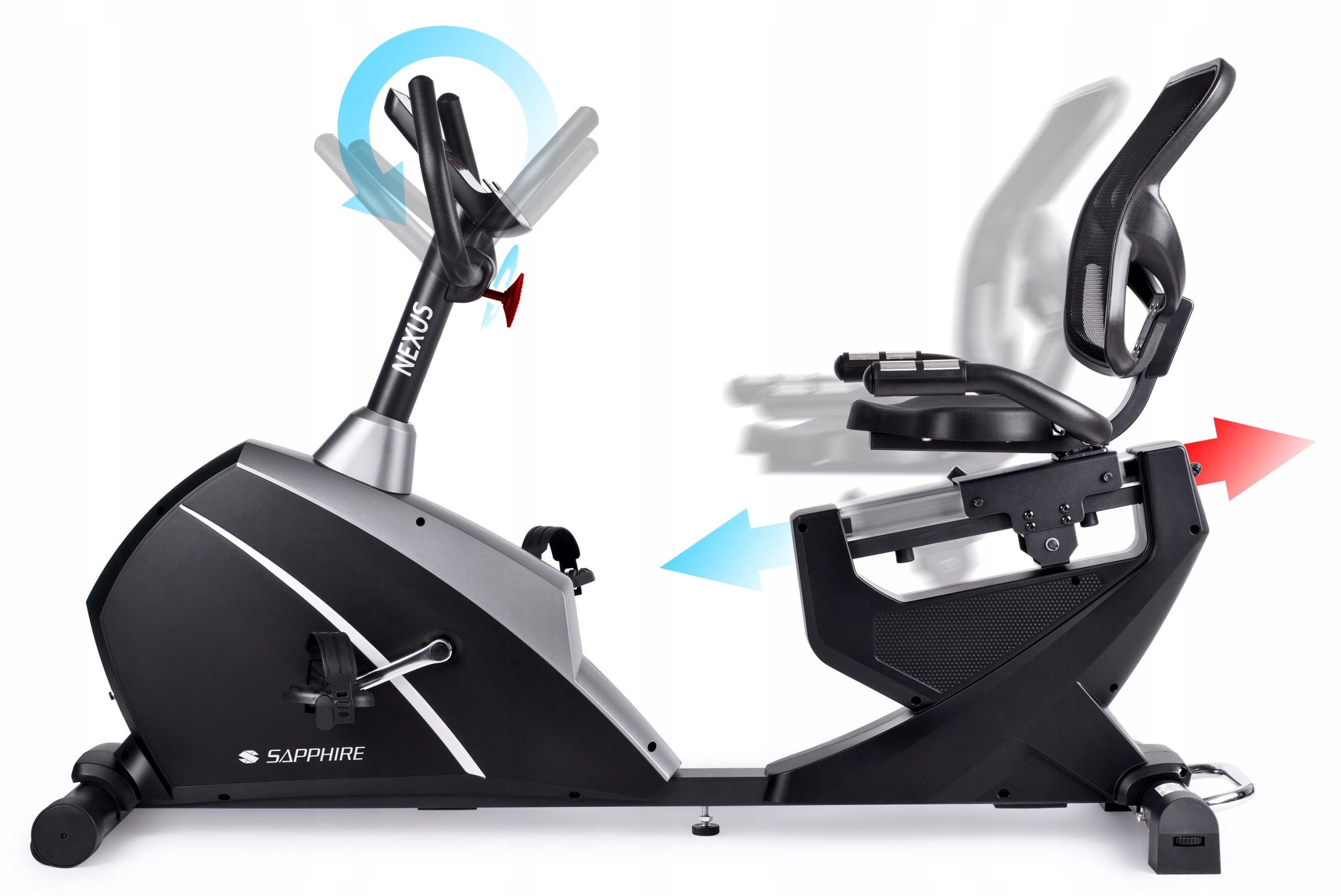 Rower elektromagnetyczny poziomy Sapphire SG-8050RB NEXUS