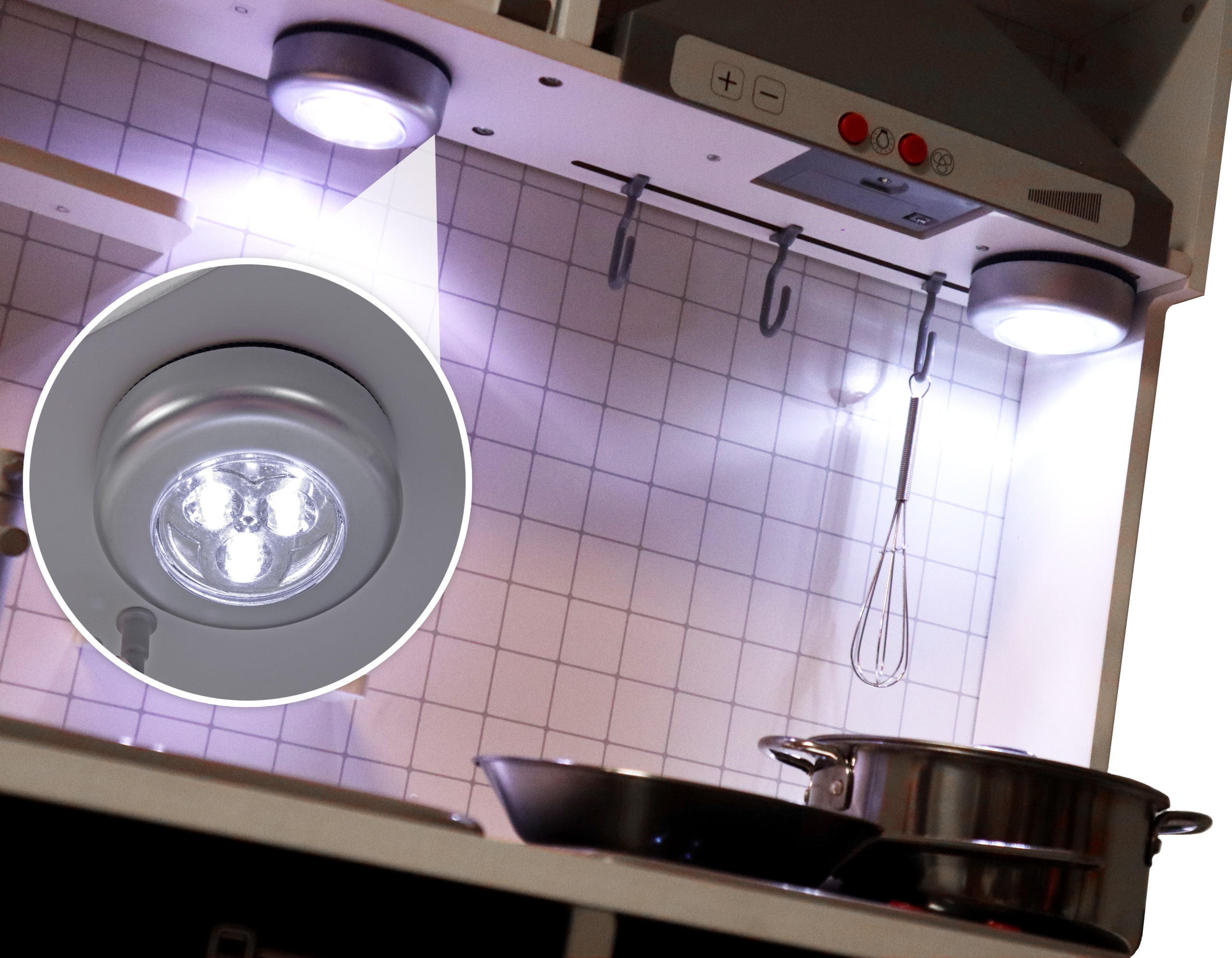 Drewniana kuchnia SK-15 z akcesoriami, światełka LED + strój kucharski GRATIS