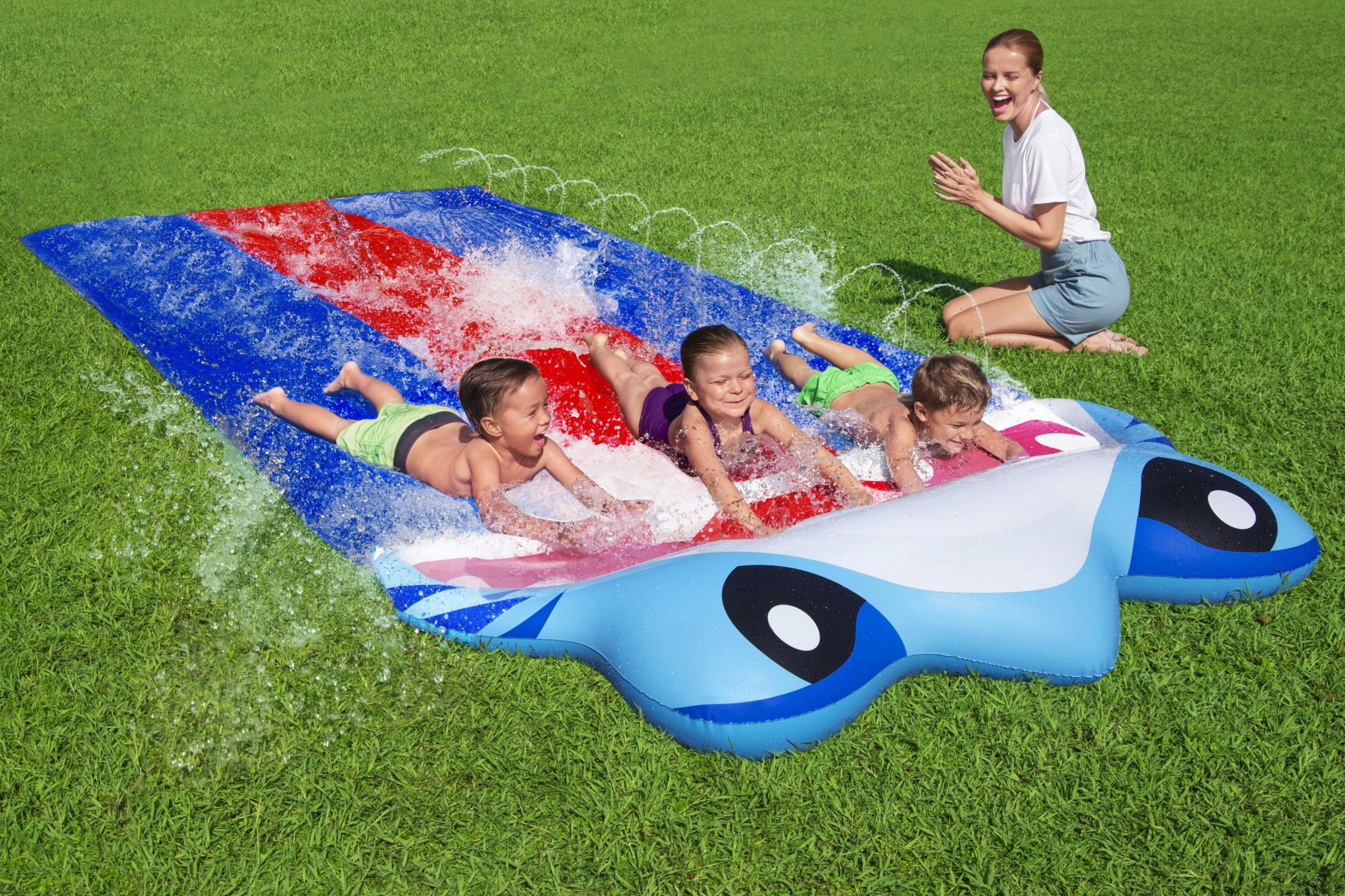 Ślizg wodny Bestway H2OGO! Splashy Shark Slide 4,88m 52390