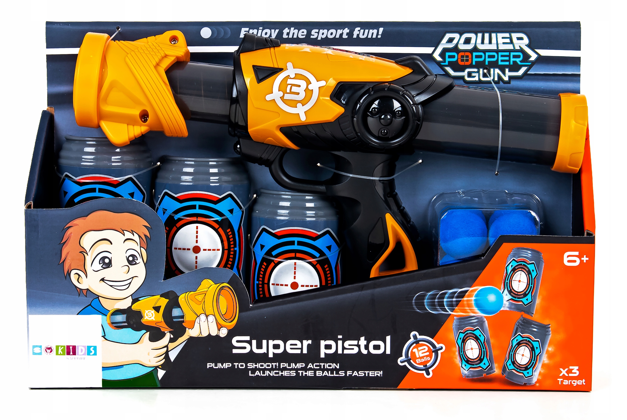 Pistolet na kulki piankowe Sapphire Kids SK-78