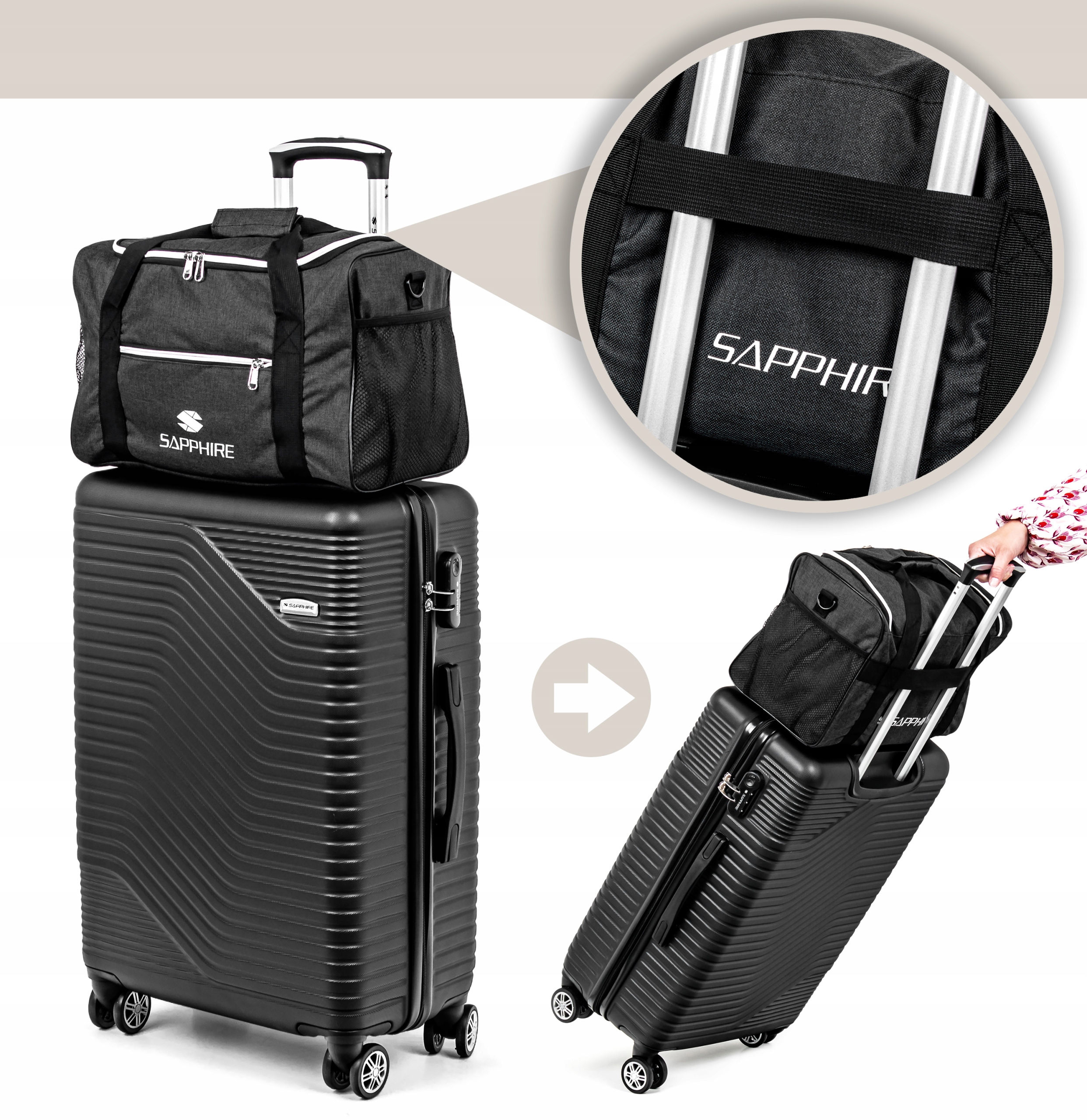 Torba podróżna Sapphire ST-130 - czarna