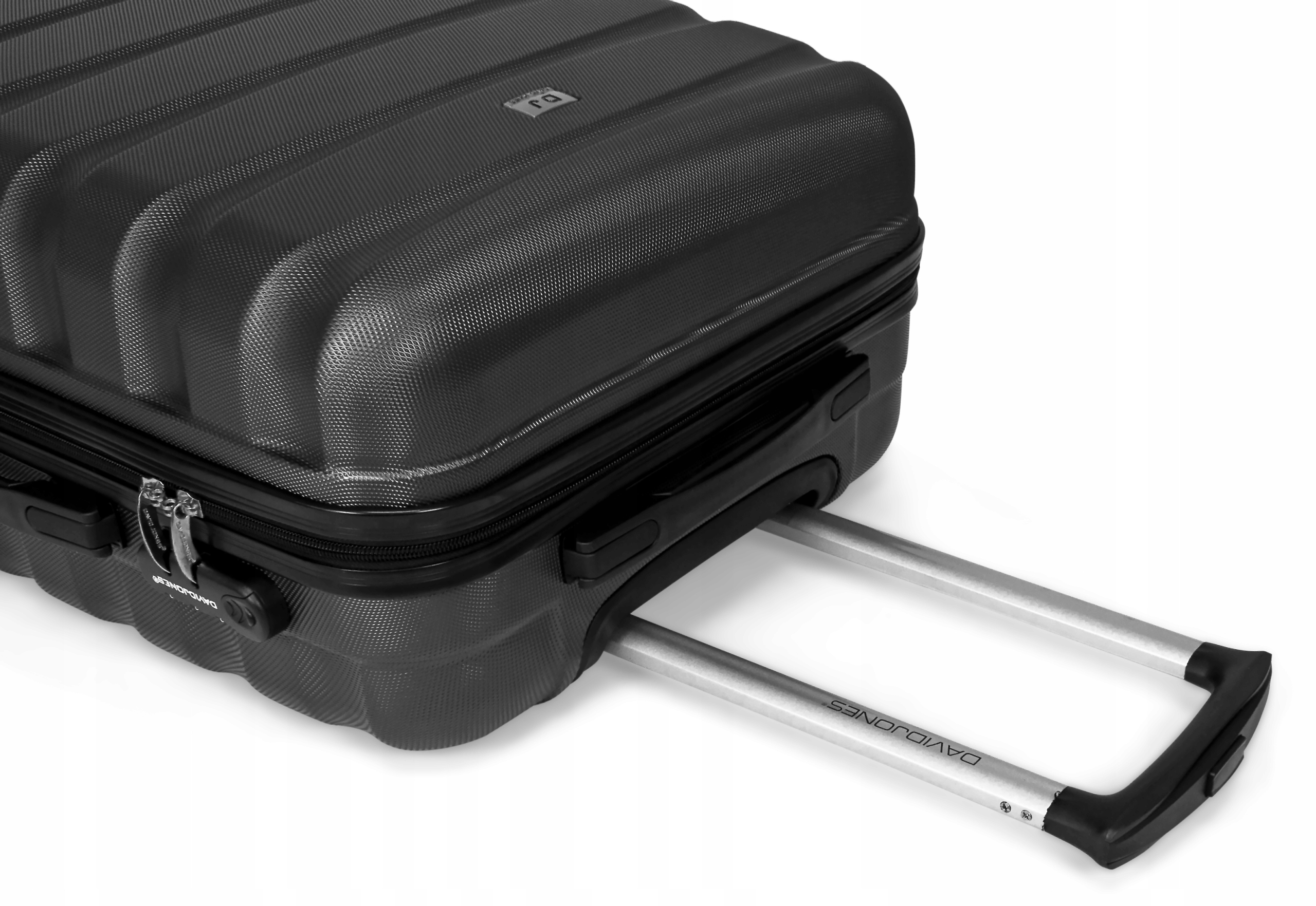 Walizka na kółkach David Jones BA-1030-3 czarna - mała 34l