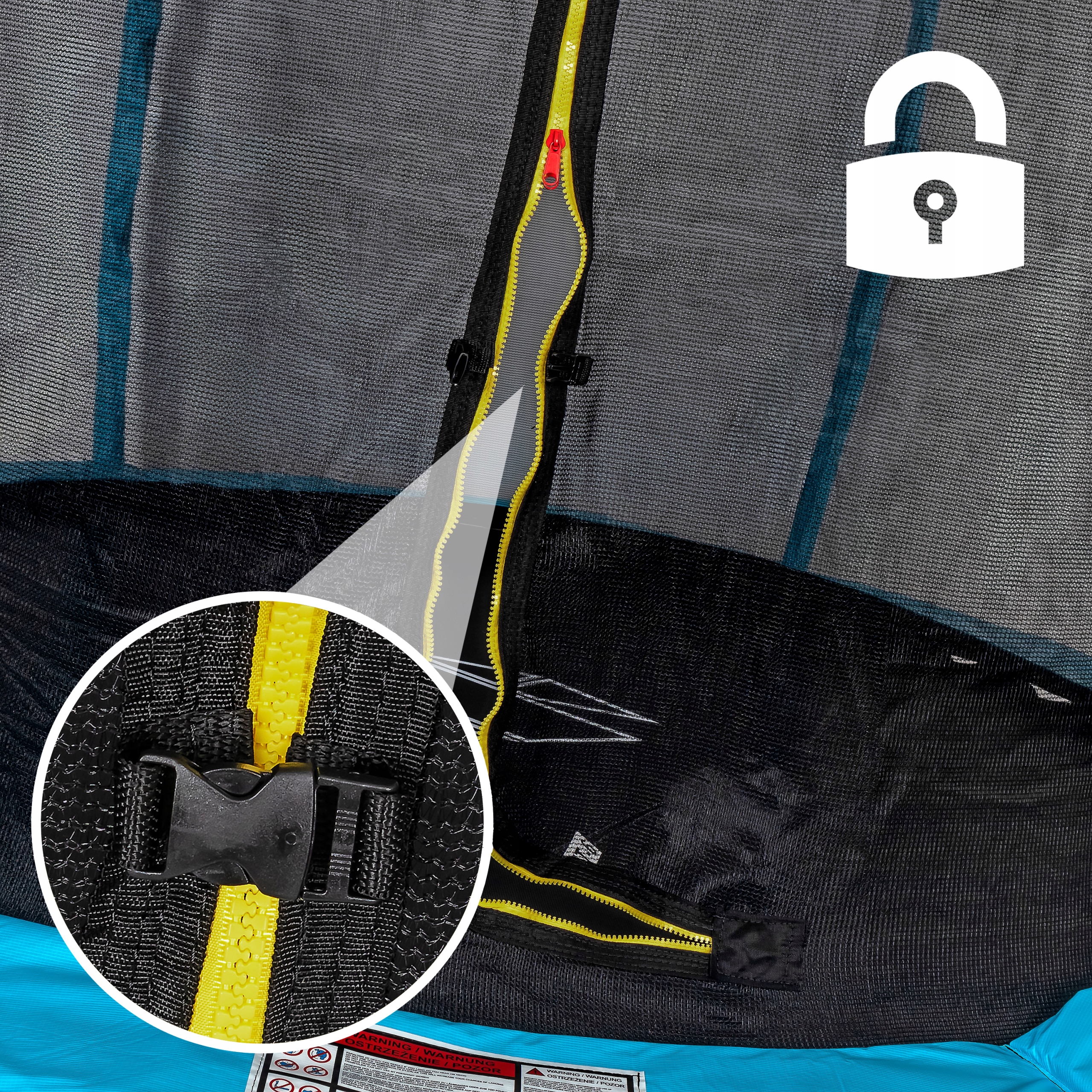 Trampolina Sapphire ST-1515W 15FT 465 cm z siatką wewnętrzną + drabinka GRATIS - niebieska Trampolina Sapphire ST-1515W 15FT 465 cm z siatką wewnętrzną + drabinka GRATIS - niebieska