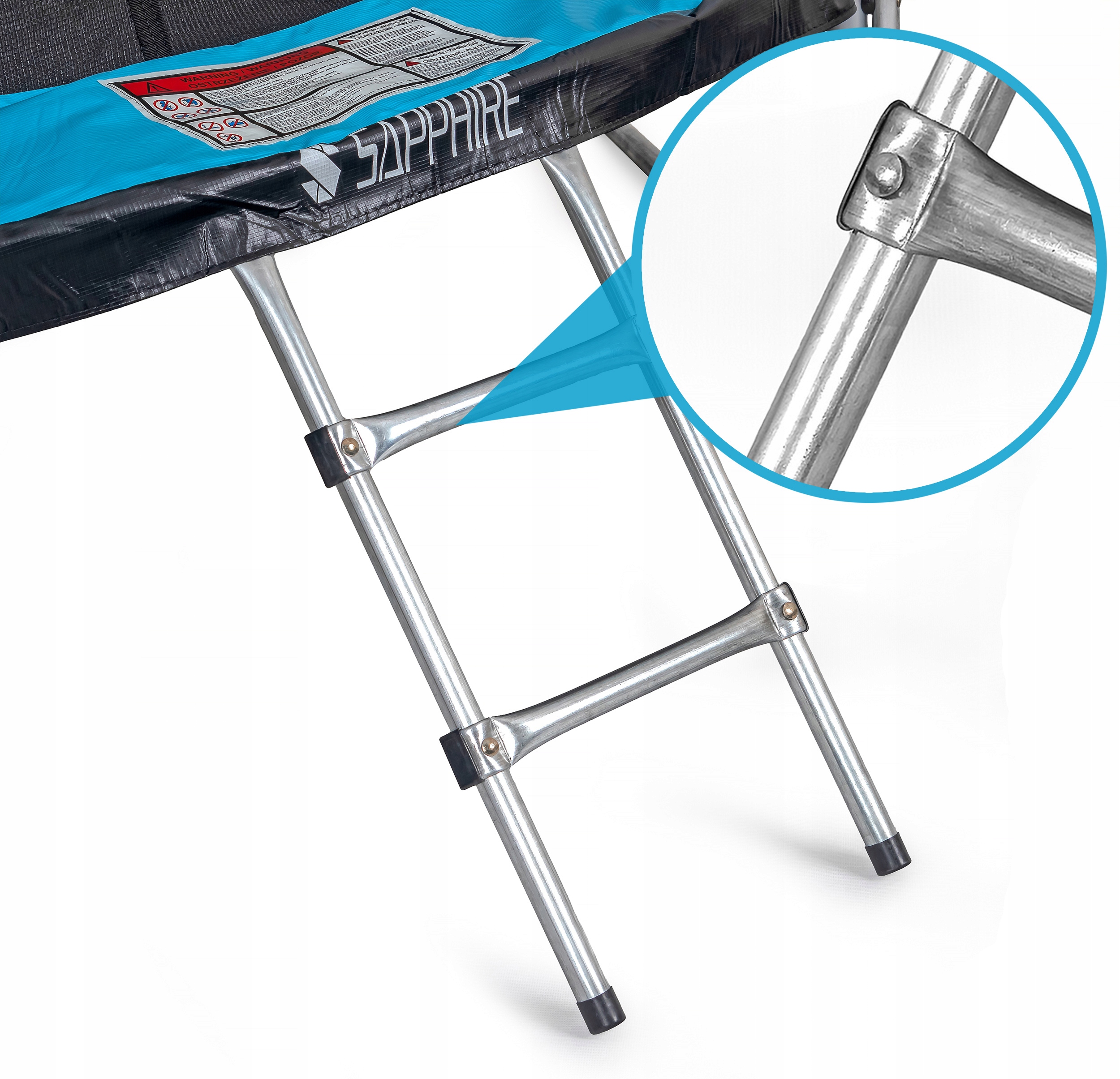 Trampolina Sapphire ST-1515W 15FT 465 cm z siatką wewnętrzną + drabinka GRATIS - niebieska Trampolina Sapphire ST-1515W 15FT 465 cm z siatką wewnętrzną + drabinka GRATIS - niebieska