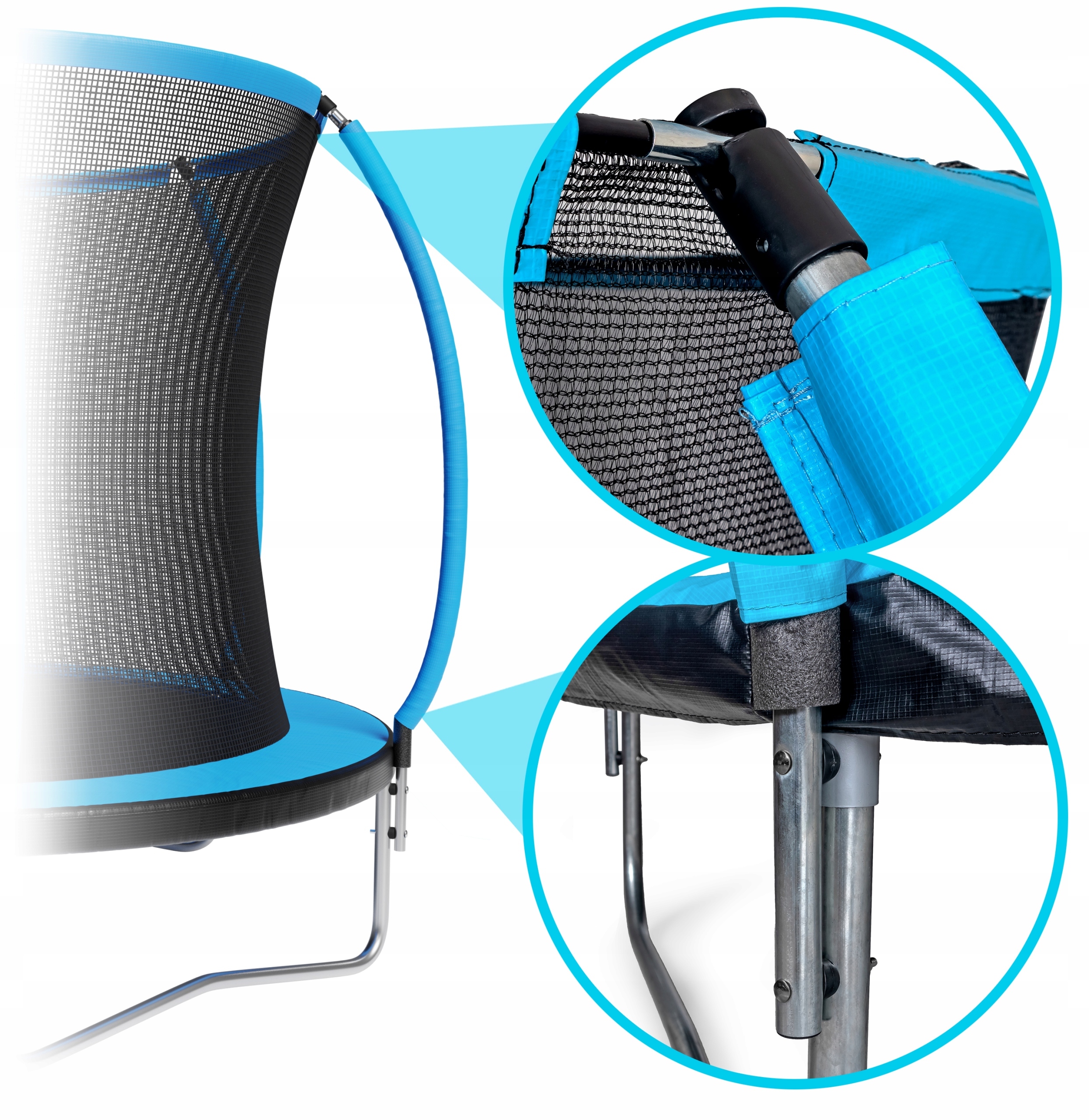 Trampolina Sapphire ST-1515W 15FT 465 cm z siatką wewnętrzną + drabinka GRATIS - niebieska Trampolina Sapphire ST-1515W 15FT 465 cm z siatką wewnętrzną + drabinka GRATIS - niebieska