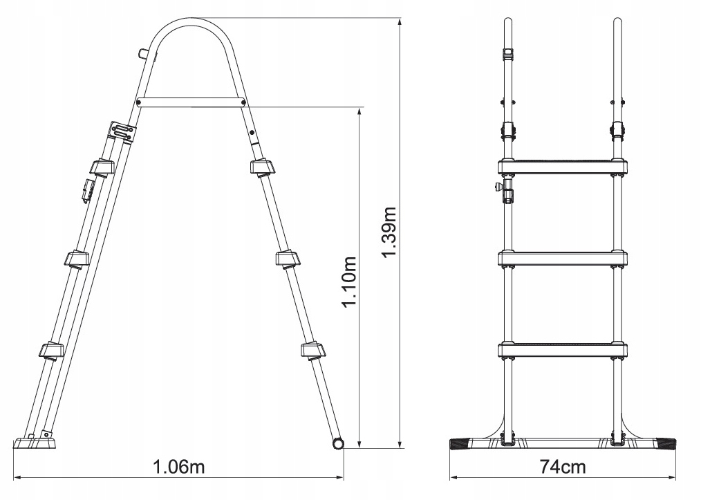 Drabinka do basenów Bestway Safety Pool Ladder 107 cm 58330