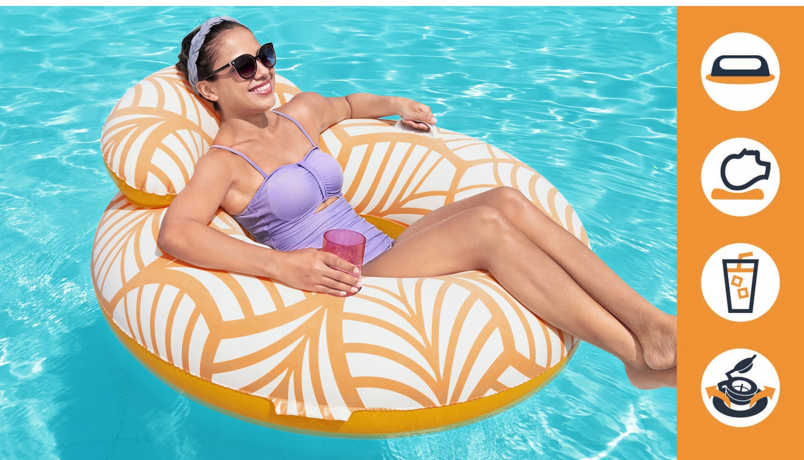 Koło do pływania Bestway Comfort Plush Deluxe Swim Tube 43643