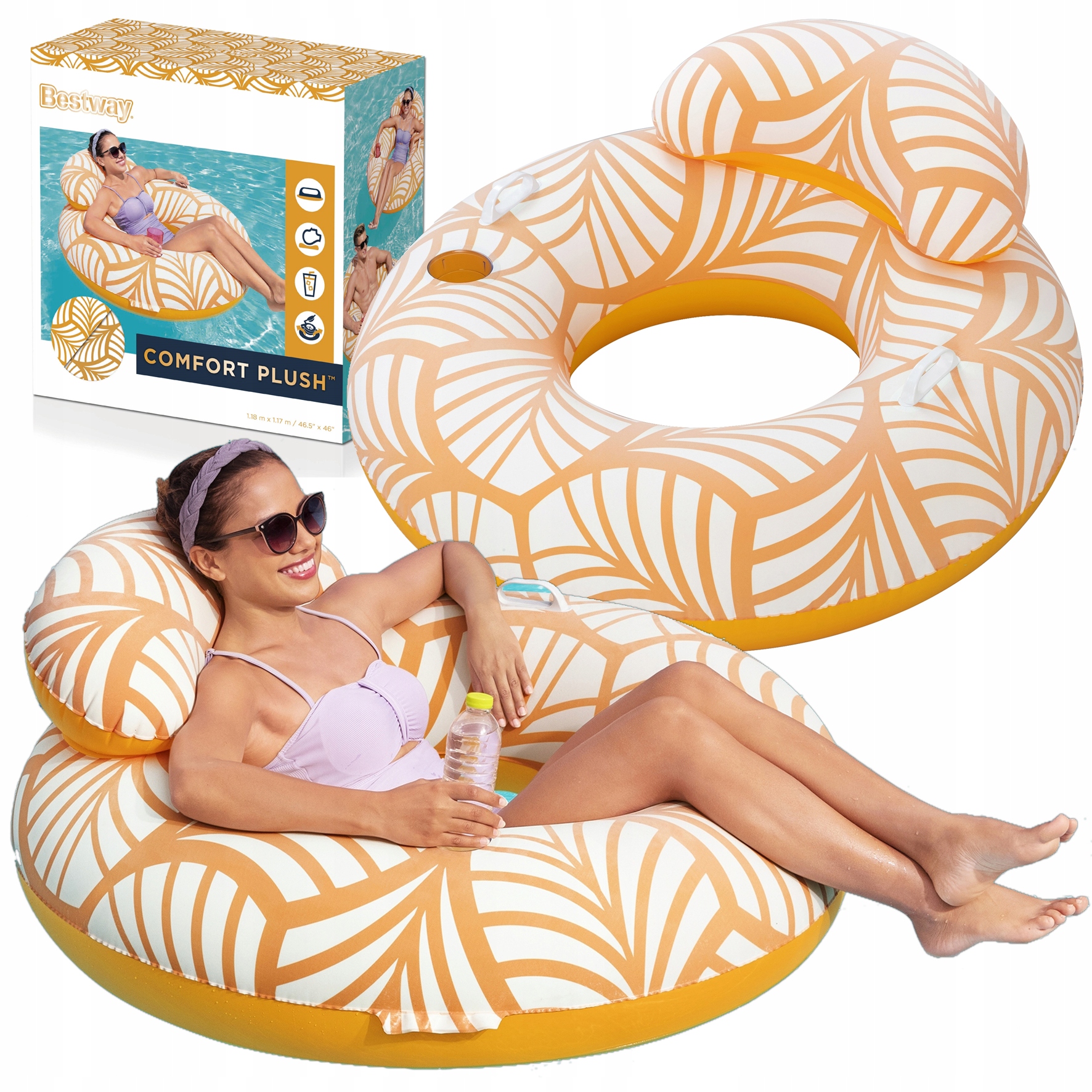 Koło do pływania Bestway Comfort Plush Deluxe Swim Tube 43643