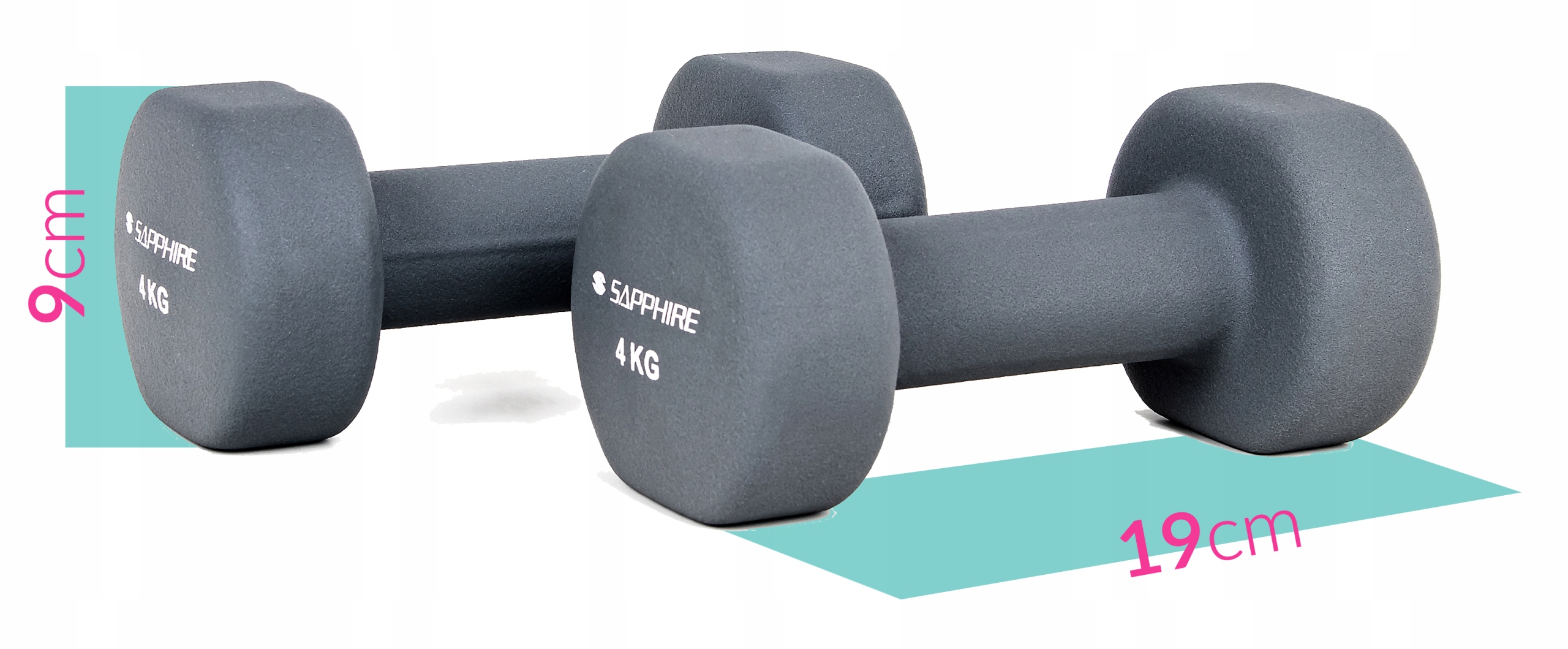 Hantelki fitness Sapphire SG-1VL 2x1 kg