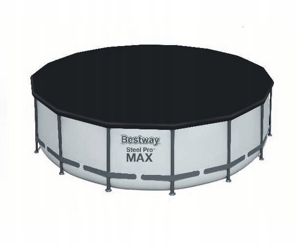 Basen ogrodowy stelażowy Bestway Steel Max 16FT 5612Z 488x122cm + pompa z filtrem 58389