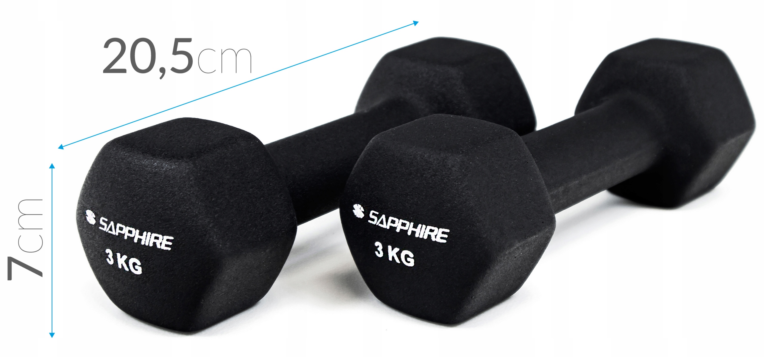 Hantelki fitness Sapphire SG-1103DV 2x3 kg