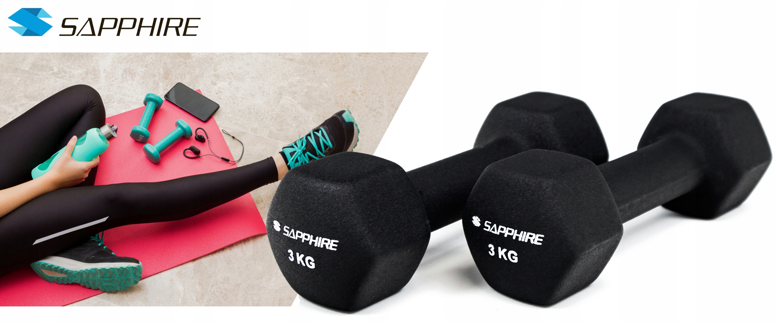 Hantelki fitness Sapphire SG-1103DV 2x3 kg