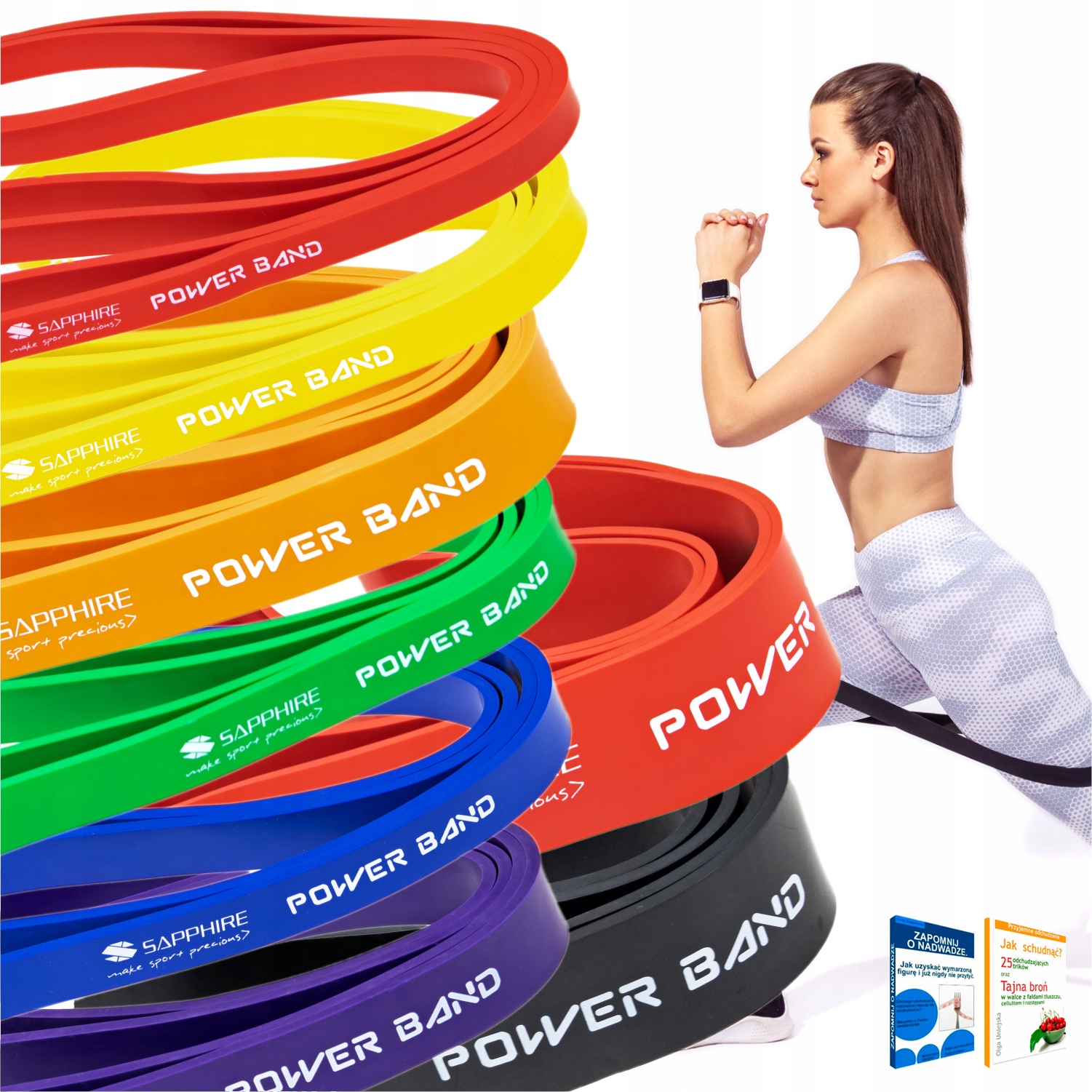 Zestaw gum Sapphire Power Band - 8 sztuk