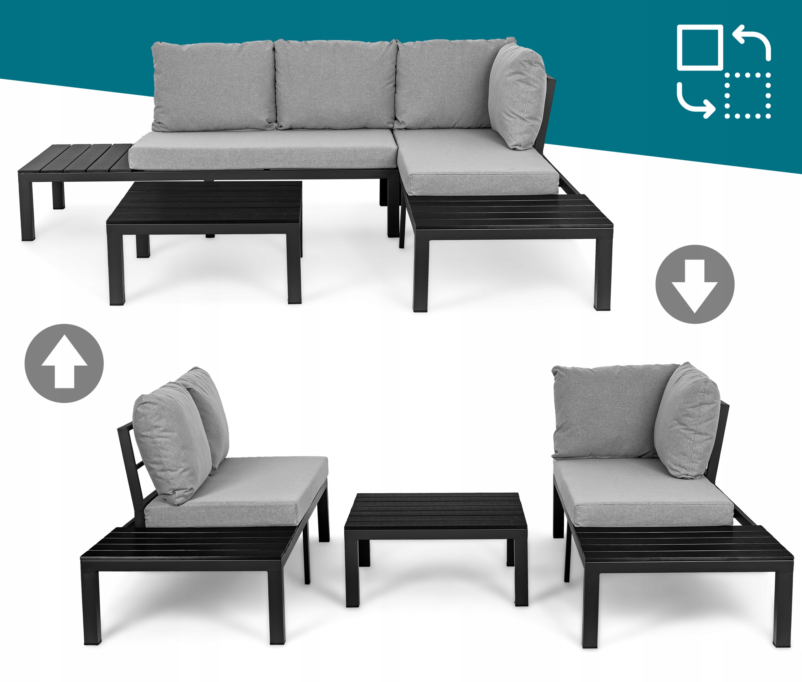 Zestaw mebli ogrodowych Sapphire ST-1680 Sava Zestaw mebli ogrodowych Sapphire ST-1680 Sava