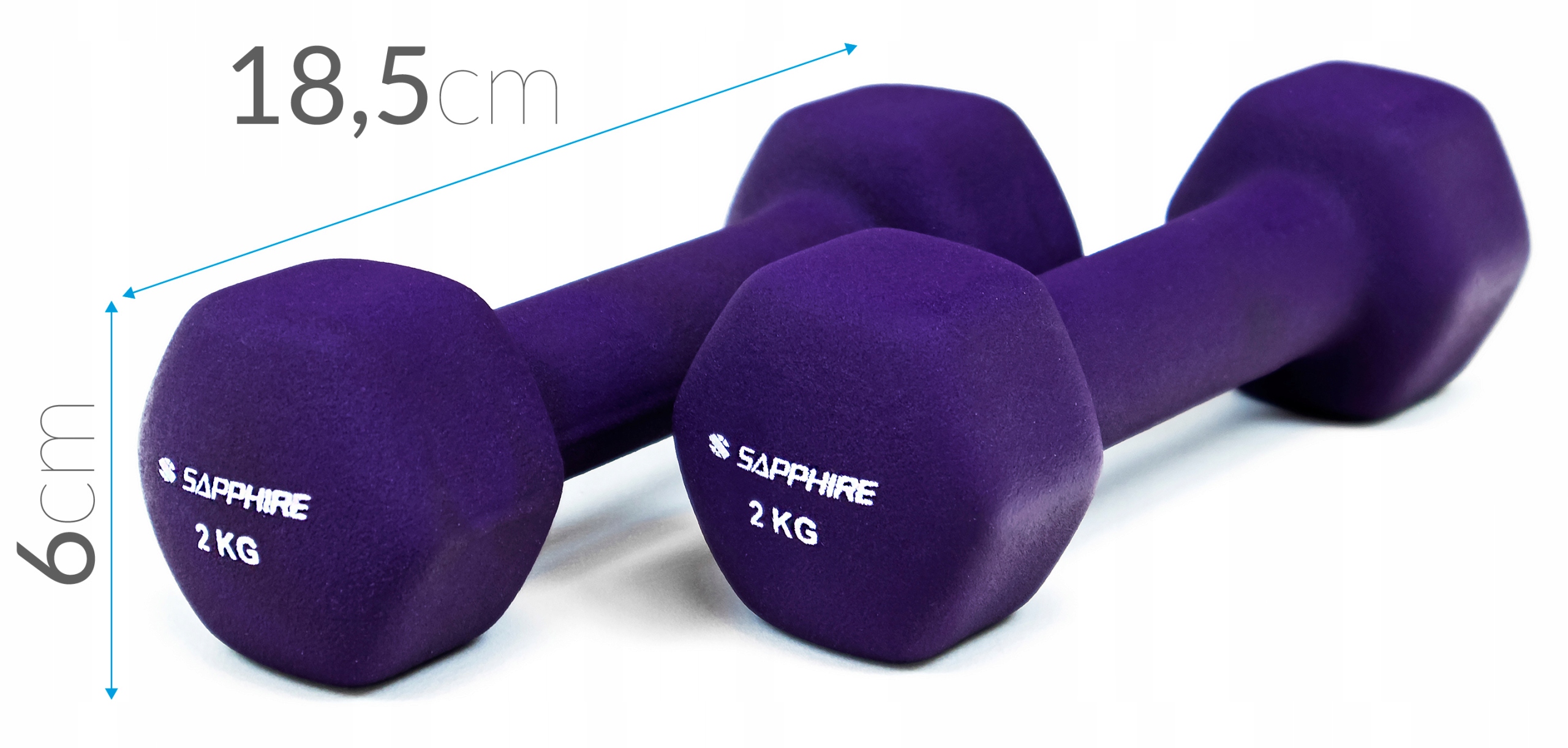 Hantelki fitness Sapphire SG-1102DV 2x2 kg