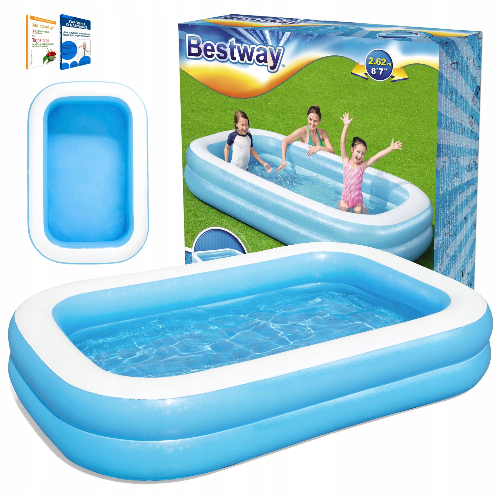 Basen dmuchany Bestway Blue Rectangular Pool 54006 262x175x51cm