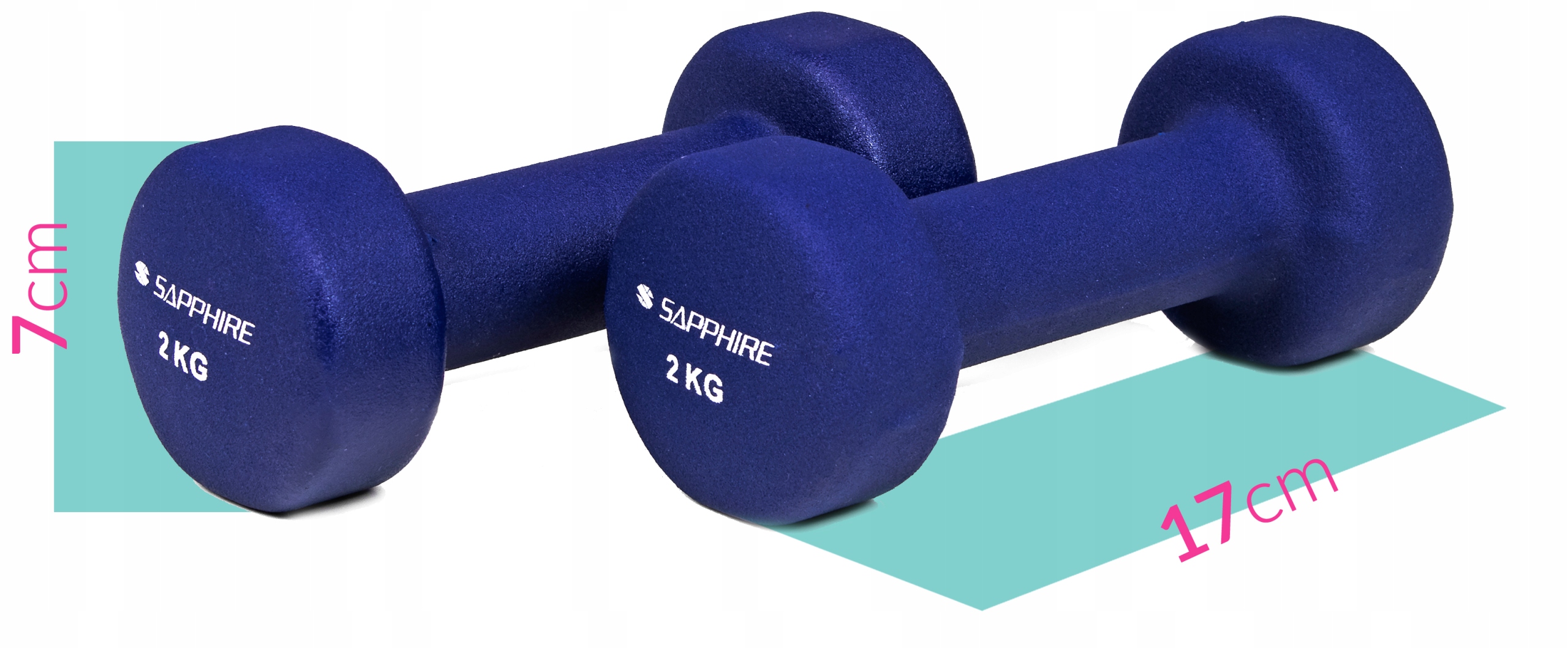 Hantelki fitness Sapphire SG-2VL 2x2 kg