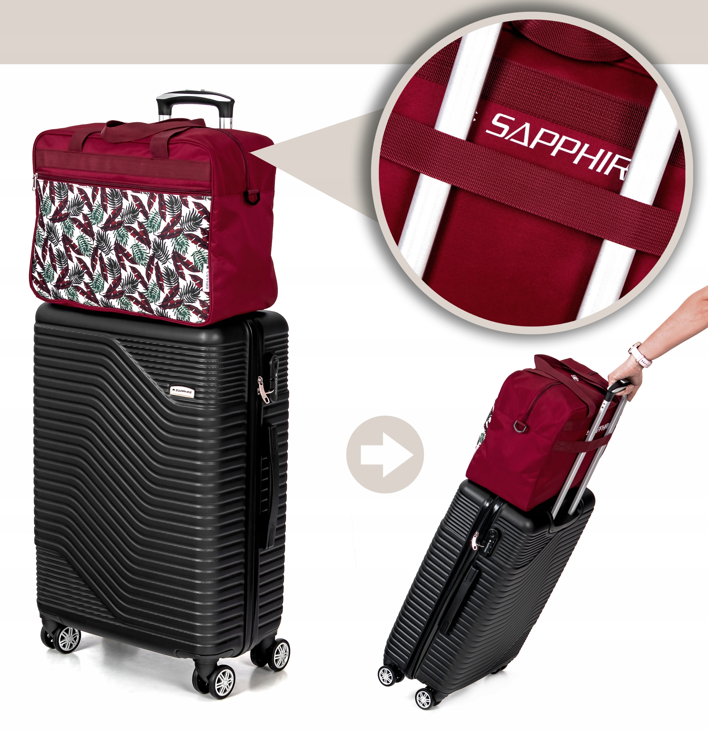 Torba podróżna Sapphire ST-143 - czerwona