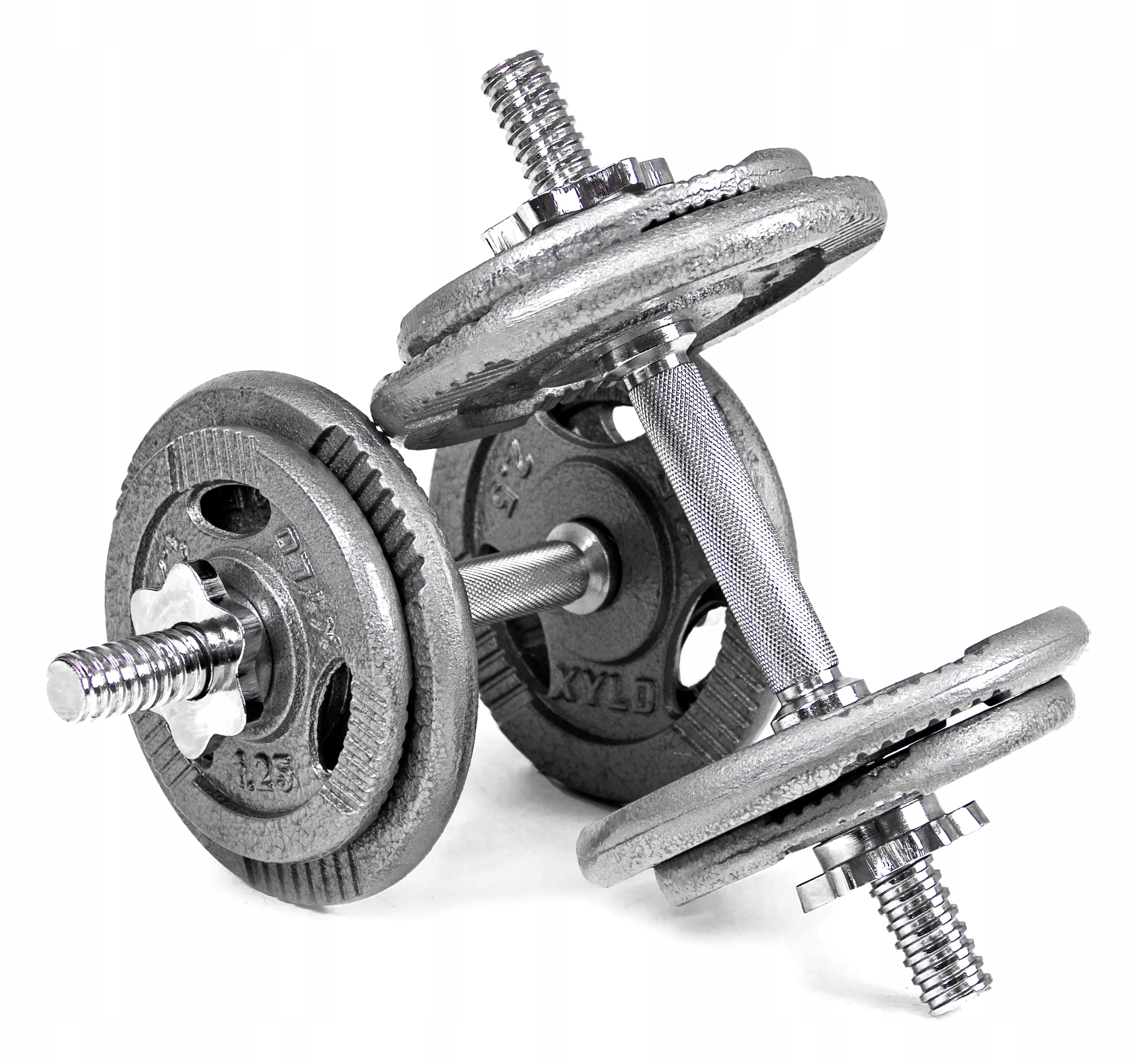 Hantle żeliwne Xylo 2x10 kg z kategorii Hantle regulowane, marka Xylo Hantle żeliwne Xylo 2x10 kg z kategorii Hantle regulowane, marka Xylo