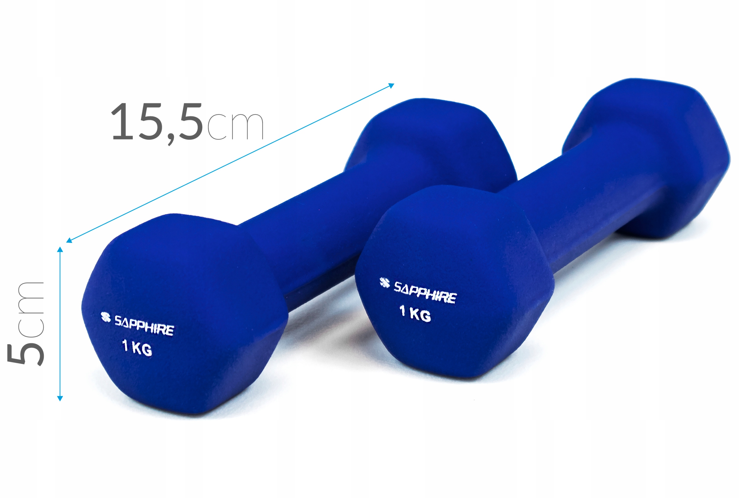 Zestaw hantelek fitness na stojaku Sapphire SG-215 12 kg