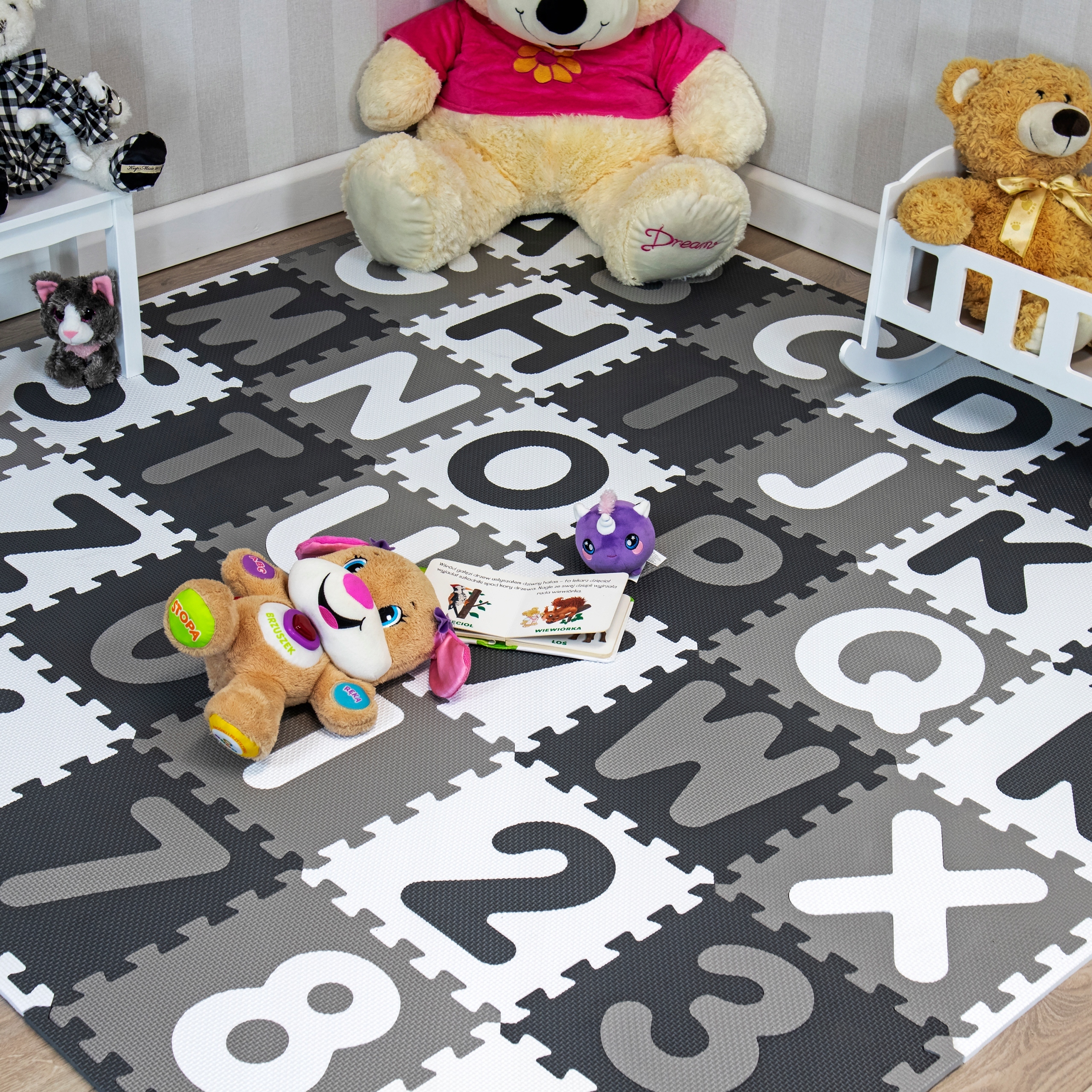 Podłogowa mata puzzle dla dzieci Sapphire Kids SK-20 - cyferki i literki