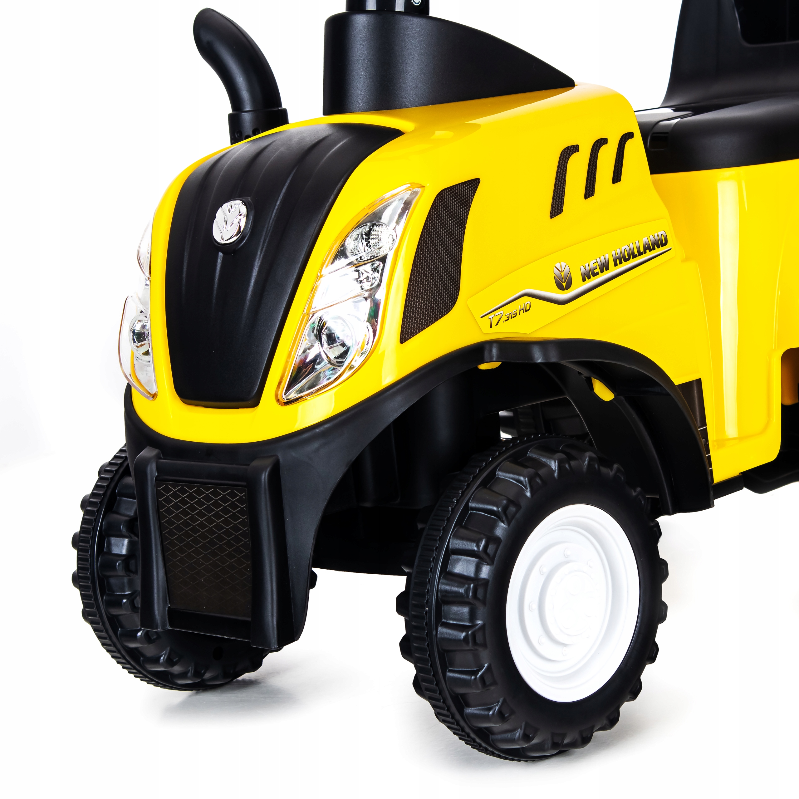 Jeździk pchacz traktor z przyczepą New Holland T7 - żółty