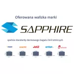 Walizka na kółkach Sapphire ST-100 granat - mała S Walizka na kółkach Sapphire ST-100 granat - mała S