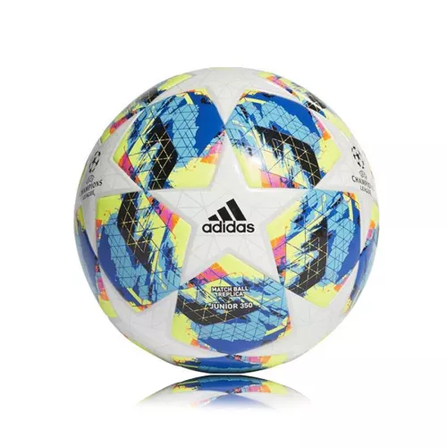 Piłka nożna adidas Finale TT J350 biało niebiesko żółta DY2550 Piłka nożna adidas Finale TT J350 biało niebiesko żółta DY2550