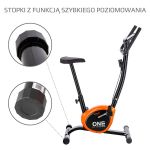 Rower mechaniczny One Fitness RW3011 - czarno-pomarańczowy