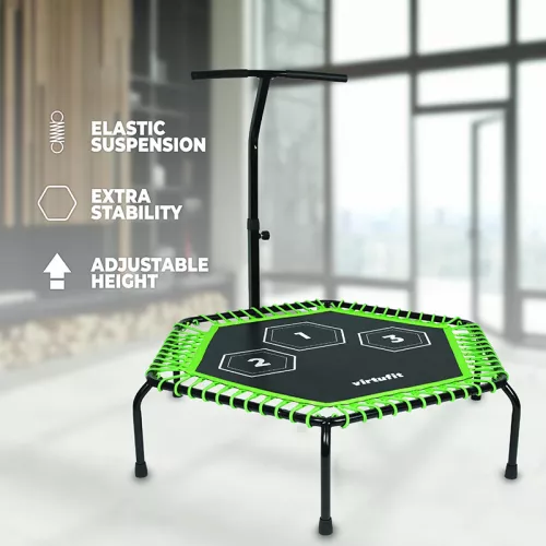 Trampolina Virtufit fitness pro z uchwytem 127 cm