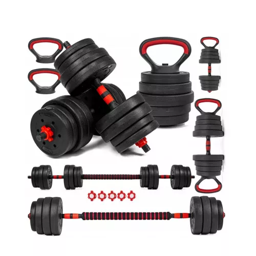 Hantle regulowane 6w1 sztanga kettlebell Sapphire SG-1115K 2x15kg 