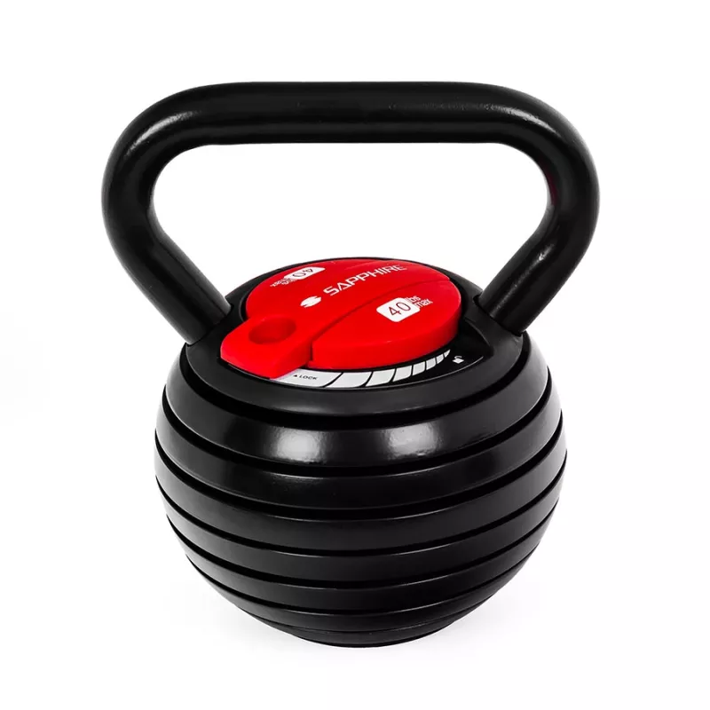 Kettlebell regulowany Sapphire SG-1018, 3,5–18 kg