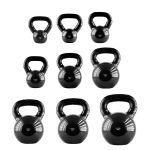 Kettlebell żeliwny HMS KNV28 z powłoką winylową 28 kg - czarny