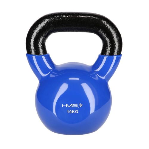 Kettlebell żeliwny HMS KNV10 z powłoką winylową 10 kg - niebieski