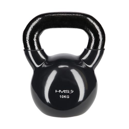 Kettlebell żeliwny HMS KNV10 z powłoką winylową 10 kg - czarny 