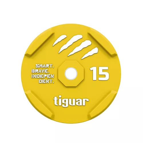 Obciążenie bumper Tiguar kolorowy gumowy 15 kg Obciążenie bumper Tiguar kolorowy gumowy 15 kg