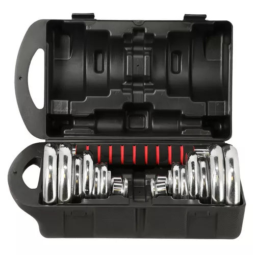 Sztangielki - sztanga w walizce chrom HMS STC21 2x10kg 