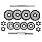 Zestaw chromowanych sztangielek w walizce 2 x 10 kg HMS STC20