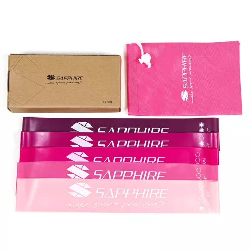 Zestaw gum oporowych Sapphire SG-1314 - różowe